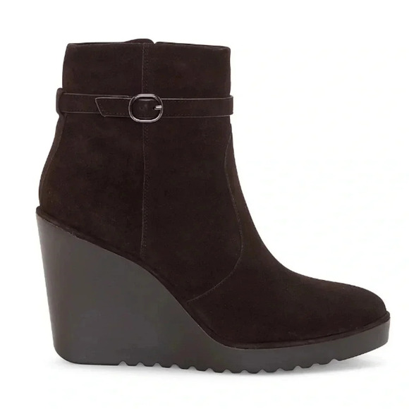 Rebecca Minkoff Brown Suede Leisel Wedge Boot Women’s Size 7 - Picture 1 of 12